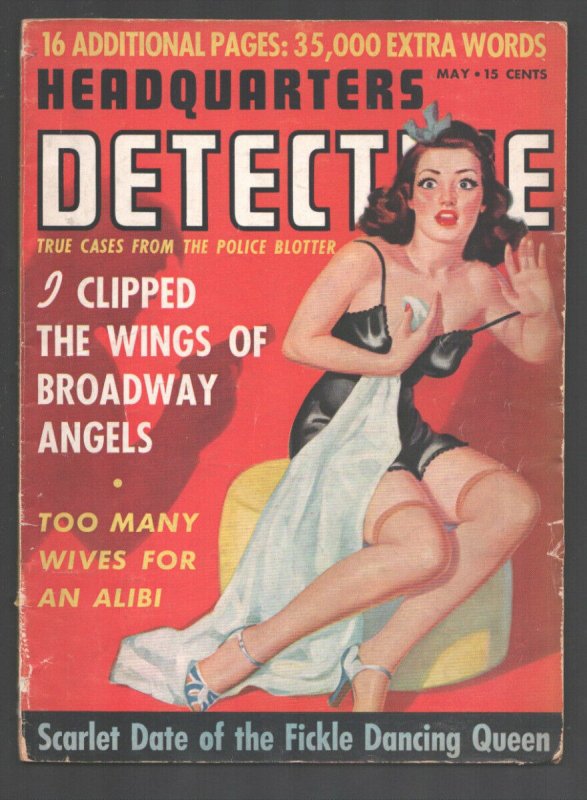 Headquarters Detective 5/1942-spicy stocking7 lingerie pin-up girl-Posed  pho...