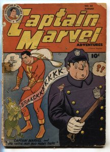 CAPTAIN MARVEL ADVENTURES #64--1946--Cop cover--Golden-Age