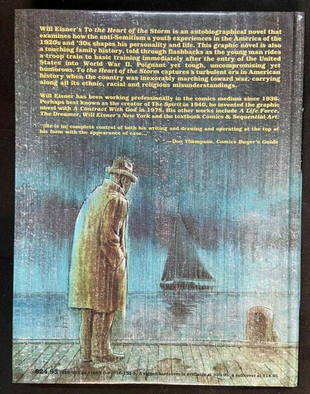 WILL EISNER TO THE HEART OF THE STORM HARDCOVER GRAPHIC NOVEL SIGNED