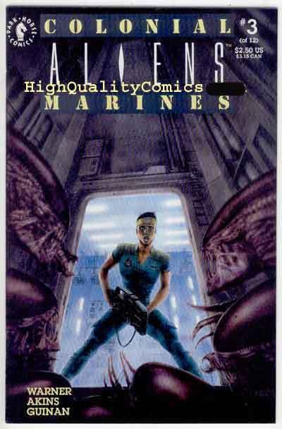 ALIENS COLONIAL MARINES #3, NM+, Horror, Tony Akins, Sci-Fi, 1993