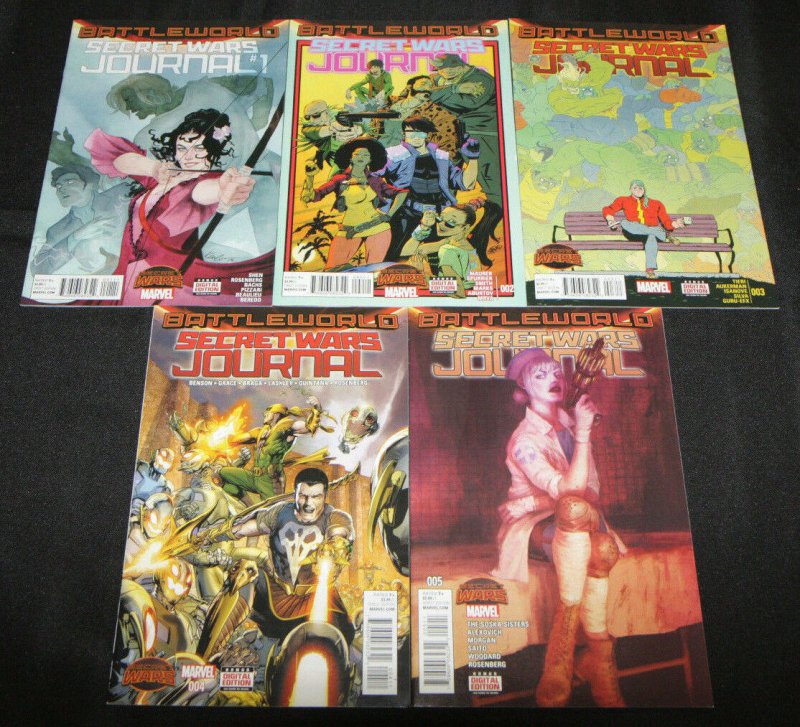 2015 Battleworld Secret Wars Journal #1-5 Set (9.0-9.2)