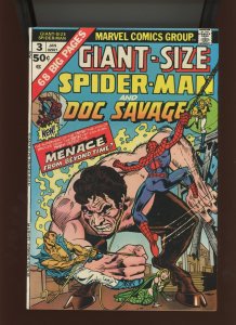 GIANT-SIZE SPIDER-MAN #3 (8.0) & DOC SAVAGE! 1975