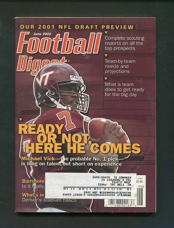 Football Digest / Michael Vick / June  2001