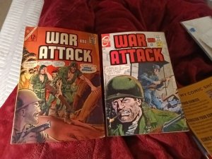 War And Attack 54 & 62 Charlton Comics 1966 Silver Age Lot Run Set Collection