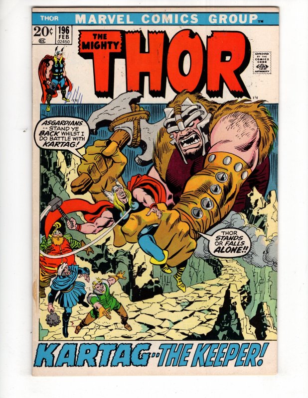 Thor #196 (1972) MANGOG Appearance Bronze Age MARVEL
