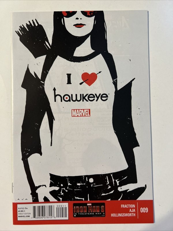 Hawkeye #9 Marvel Comics (2013) 1st cameo app of the Clown T-shirt cover 