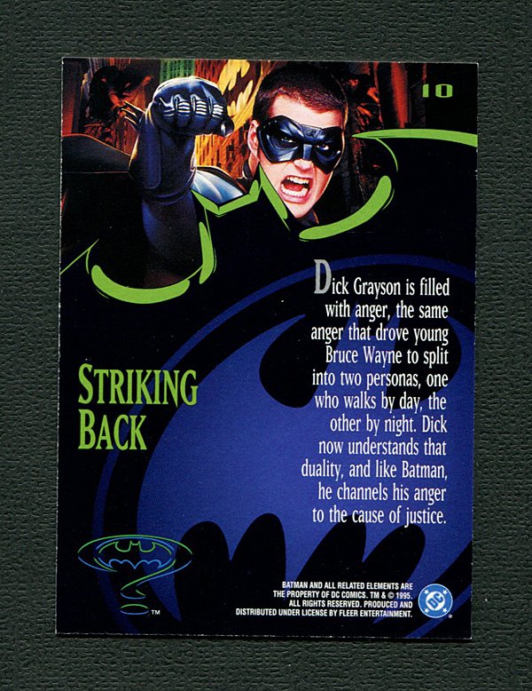 Batman Forever Card #10 ( Mint ) / Robin / 1995 Fleer