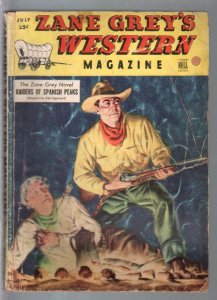 PULP:  Zane Grey's Western Magazine 7/1950-Dell-Bret Harte-pulp adventure-G