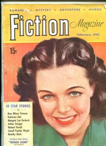 FICTION MAGAZINE-FEB 1943-PULP-SOUTHERN STATES PEDIGREE-good/vg