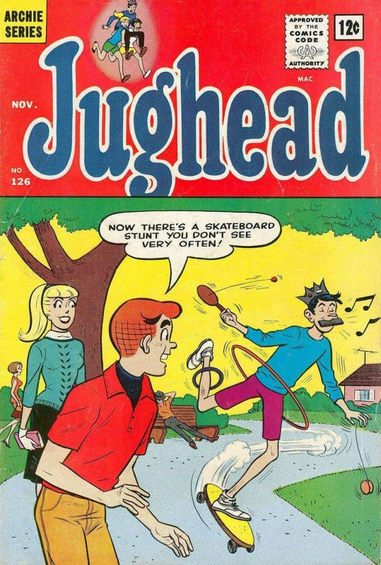 Archie's Pal Jughead #126 VG ; Archie | low grade comic November 1965 Skateboard