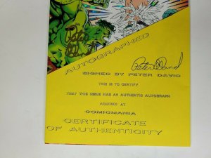 Incredable Hulk #400 Signed by Peter David W/COA  Very RARE