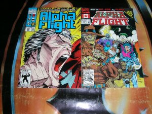 ALPHA FLIGHT (Marvel Comics), 32-126, 1986-1993, 19 diff  