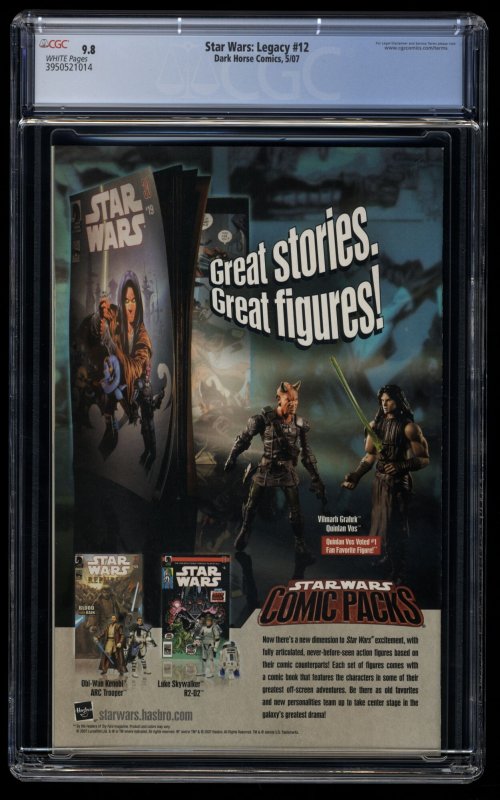 Star Wars: Legacy #12 CGC NM/M 9.8 White Pages