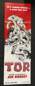 TOR PROMOTIONAL FOLDED COMIC STORE POSTER JOE KUBERT ART 34 x 11