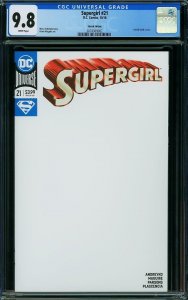 Supergirl #21 Blank Cover (2018) CGC 9.8 NM/MT