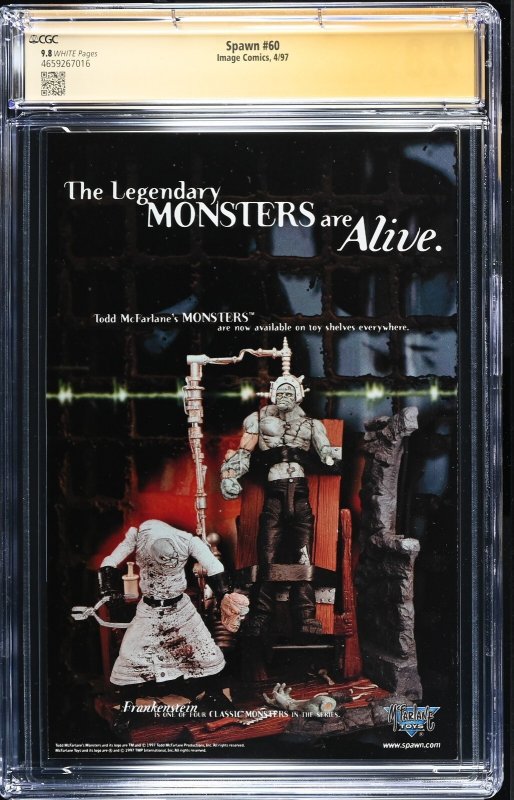 Spawn (1997) # 60 (CGC 9.8 SS) Signed Greg Capullo * Image Comics * Census = 6