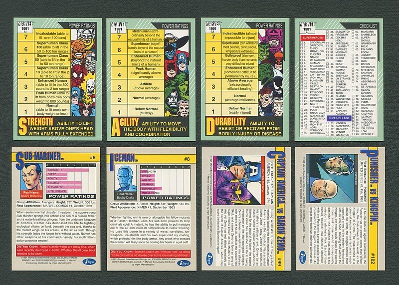 1991 Marvel Comics II Card Set NM-MT