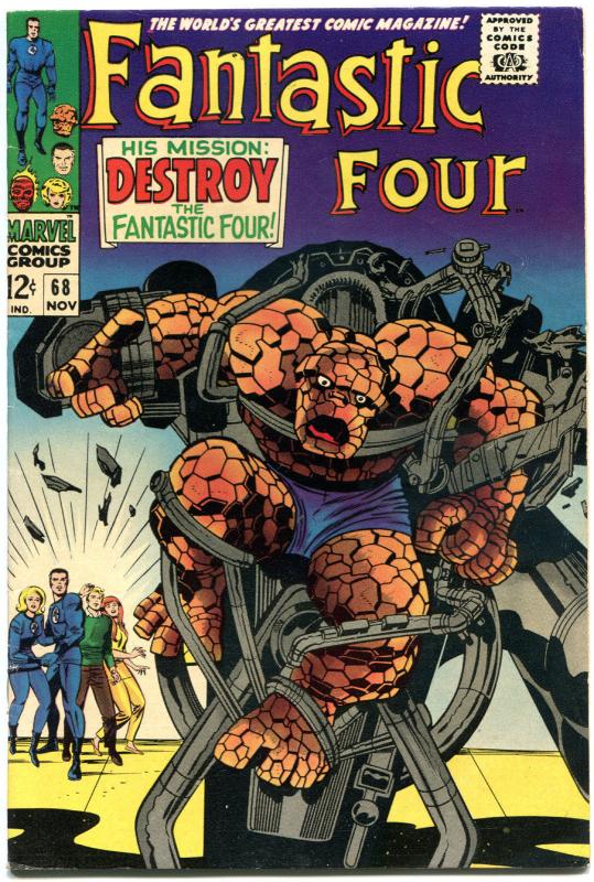 FANTASTIC FOUR #68, VF, Destroy the FF, Jack Kirby, 1961, more FF in store, QXT