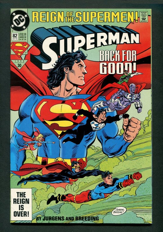 Superman #82 ( 9.0 VFN/NM)  2nd Series 1987 / Newsstand