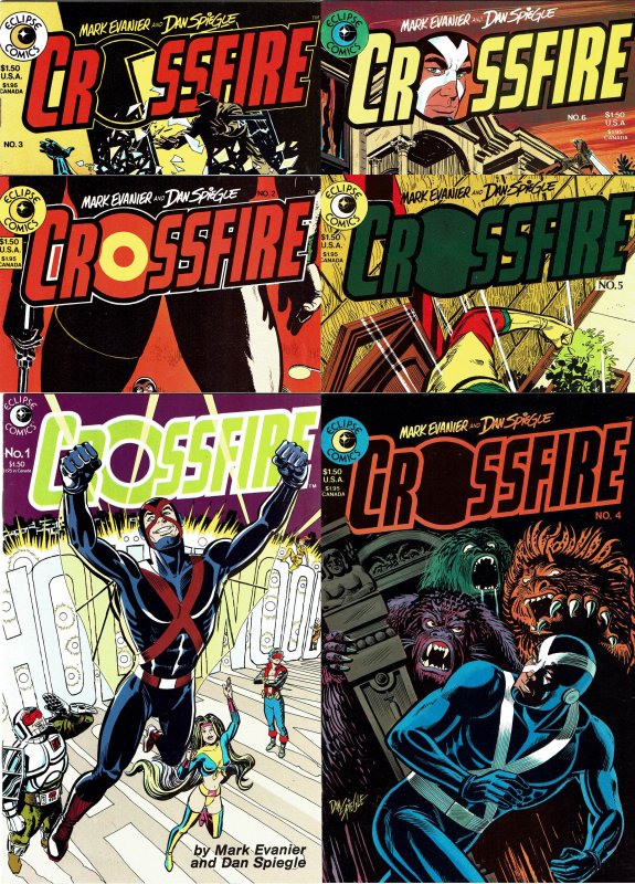 Crossfire 1-6 Set (1984) Eclipse Comics NM-