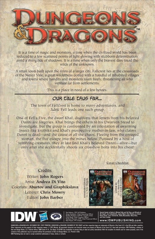 DUNGEONS & DRAGONS #14 (2011) TYLER WALPOLE | TRADE DRESS