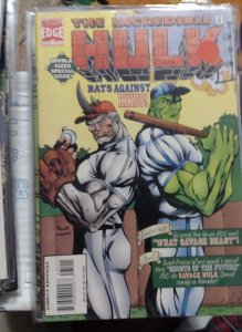 incredible hulk  # 435 1995 marvel disney bats against rhino  double sized issue