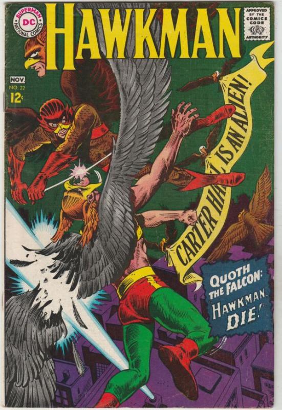 Hawkman #22 (Nov-67) VF+ High-Grade Hawkman