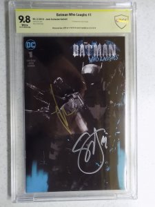 BATMAN WHO LAUGHS # 1  CBCS SS 9.8. SIGNED JOCK AND SYNDER 1ST GRIM KNIGHT