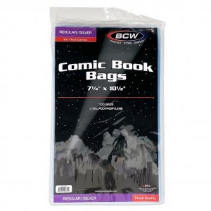 Silver/Regular Comic Bags - Thick Pack of 100 Bags