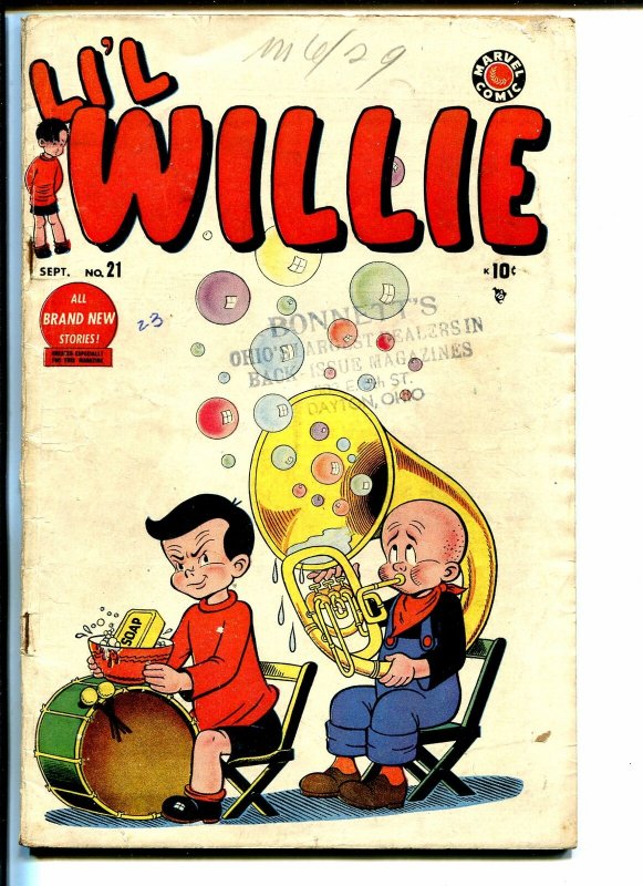 Li'l Willie #21 1949-Marvel-tuba cover-post WWII humor-VG 