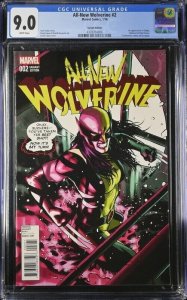 ALL-NEW WOLVERINE #2 CGC 9.0 DAVID LOPEZ VARIANT EDITION 1ST THE SISTERS GABBY