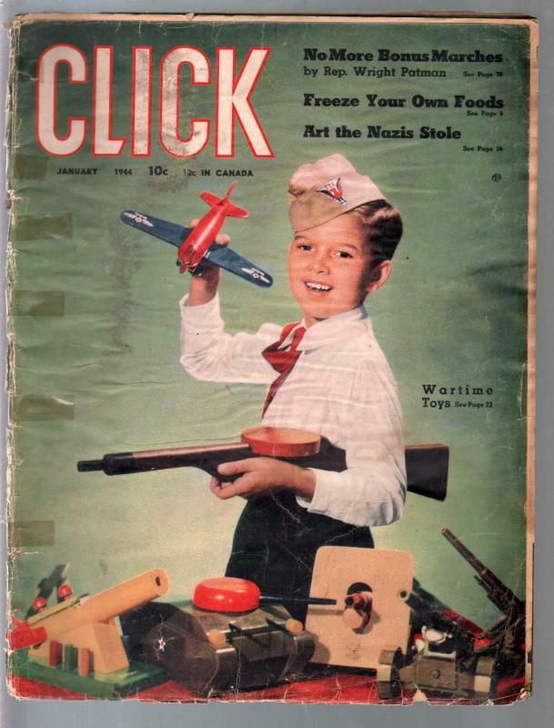 Click 1/1944-Wartime Toys with pix-Joan Blondell-cheesecake pix-FR