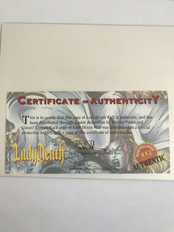 Lady Death #1/2 COA