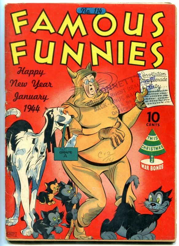 FAMOUS FUNNIES #114 1944-NAPOLEON-BUCK ROGERS-INVISIBLE VG