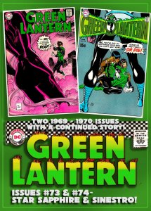 GREEN LANTERN #73 & 74 (1969/70) 7.5 VF-  Star Sapphire, Sinestro in 2 issue arc