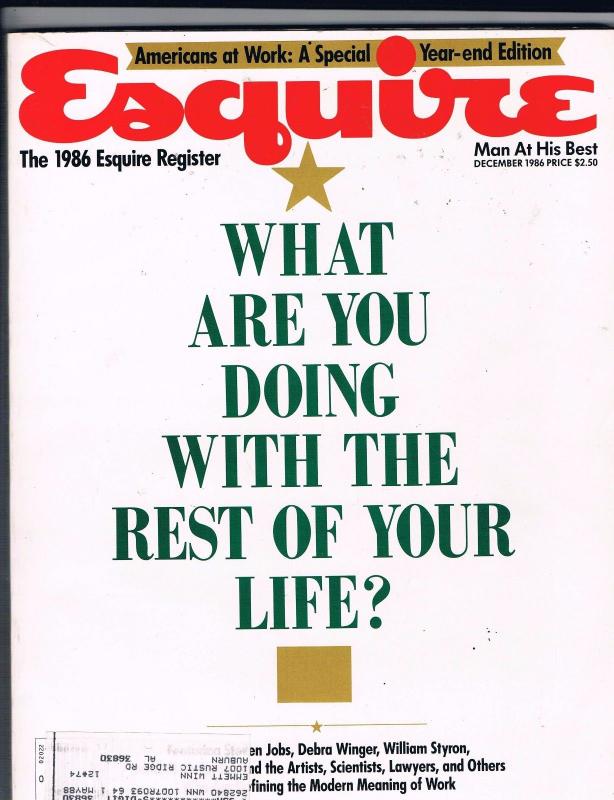 6 Esquire Magazines Volume #106 #s 1 2 3 4 5 6 July-December 1986 Letterman J141