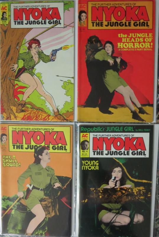 Further Adventures of Nyoka the Jungle Girl #1-4 (1988) AC Comics F-VF serial