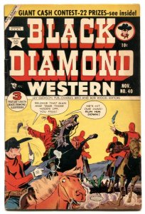 Black Diamond Western #40 1952-  hooded menace cover VG/F