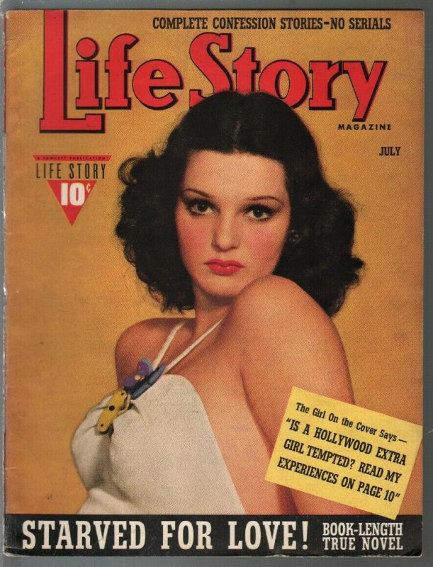 Life Story 7/1940-pin-up photo cover-scandals-exploitation-sensationalism-pul...