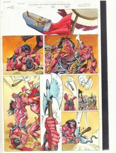 Conan: Flame and the Fiend #2 p.6 Color Guide Art - Conan Action by John Kalisz