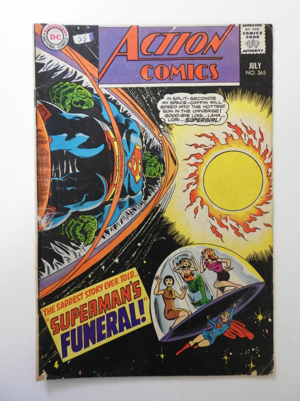 Action Comics #365 (1968) VG Condition! Moisture stain