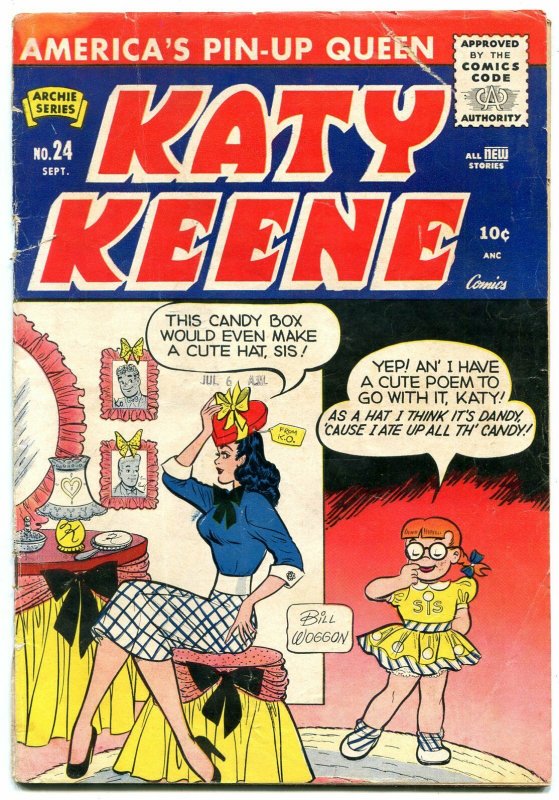 Katy Keene #24 1955- Archie Comics- Ko Kelly's Car Show VG