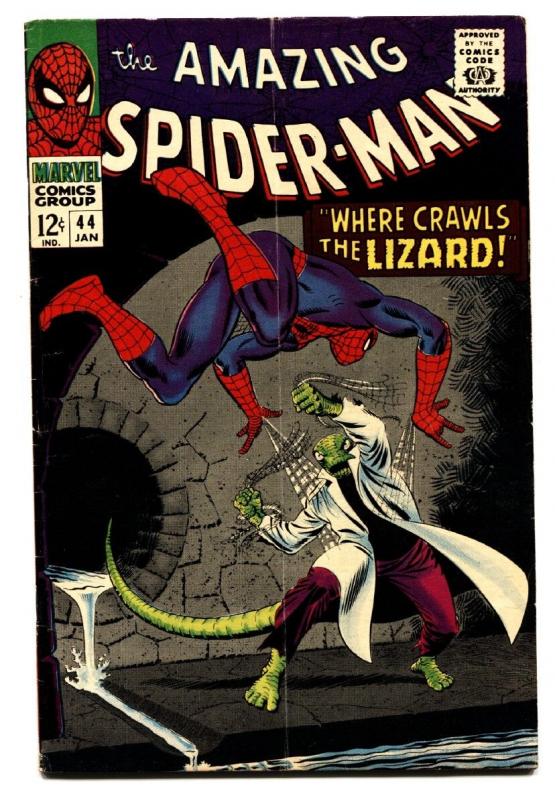 AMAZING SPIDER-MAN #44 comic book 1967-2nd APPEARANCE LIZARD- MARVEL COMICS