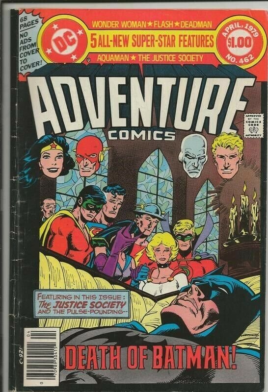 Adventure Comics #462 ORIGINAL Vintage 1979 DC Comics Death of Batman