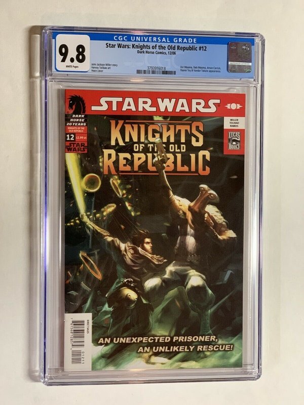 Star wars Knights of the old Republic 12 cgc 9.8 wp dark horse