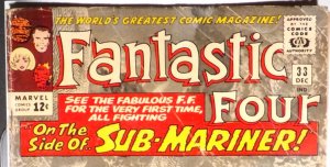 FANTASTIC FOUR #33 Marvel Comics 1st Attuma Wakanda Forever Sub-Mariner 1965 MCU 