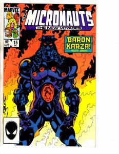 Lot Of 10 Micronauts Marvel Comic Books # 1 2 3 4 5 13 14 15 16 17 GM8