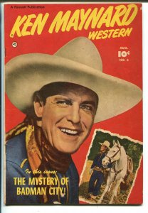 Ken Maynard Western #5 1951-Fawcett-movie photo covers-3 chapter story-VG+