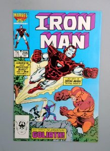 Iron Man #206, VF Goliath, Marvel Comics, May 1986 JR1