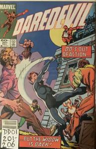 DAREDEVIL MARVEL #201-206 MOST ARE IN NM OR VF.SATISFACTION GUARANTEED.